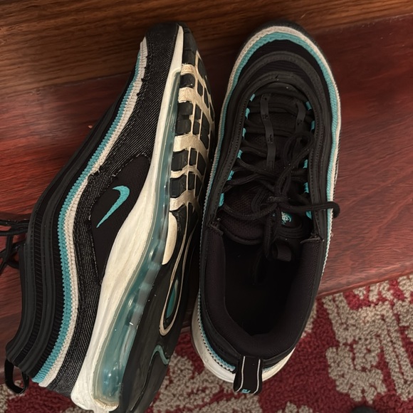 Slightly used Nike Air Max 97 “Black Sport Turquoise” - Picture 3 of 4